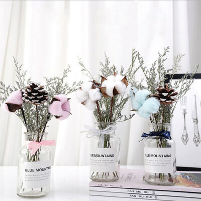 

Cute Dried Flowers Bouquet&Bottle Set Simple&Fashion Home Merry Christmas Wedding Decoration