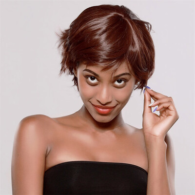 

Gobestart Natural looking Short Wave bobo Wig sexy Curly Wavy Synthetic Wigs with cap