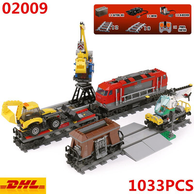 

Lepin 02009 City Engineering Remote Control RC Train Building Block Legoing 60098 Brick Kid Toys 1033pcs DHL