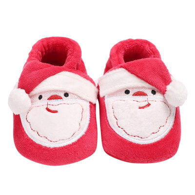 

Christmas Man Deer Style Infant Baby Girl Shoes First Walkers Cute Princess Cotton Warm Fleece 0-18 Month