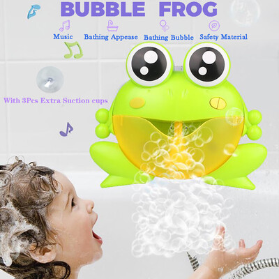 

YIWULABubble Machine Big Frogs Automatic Bubble Maker Blower Music Bath Toy for Baby