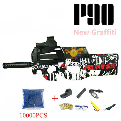 

P90 Electric Toy GUN Water Bullet Bursts Gun Graffiti Edition Live CS Assault Snipe Weapon Outdoor Pistol Toys lepin