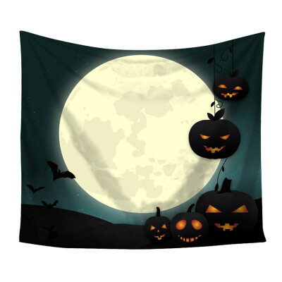 

1pc Halloween theme tapestry night pumpkin&ghost tapestry home decor party gift