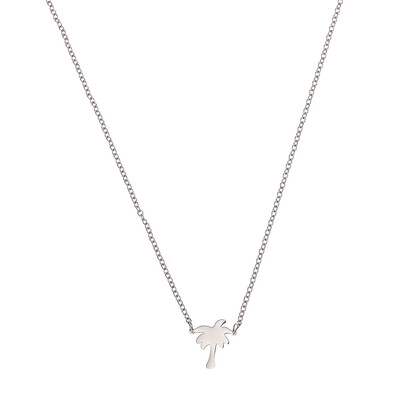 

Necklace Pendant Jewelry Chic Gold Palm Tree Tag Clavicle Necklace Cute Coconut Tree