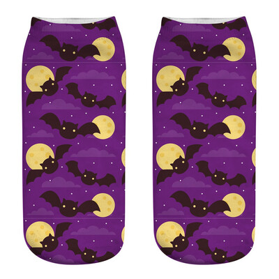 

19 Style New Fashion Halloween Socks 3D Print Unisex Halloween Pattern Print Socks Breathable Stretchy Boat Socks