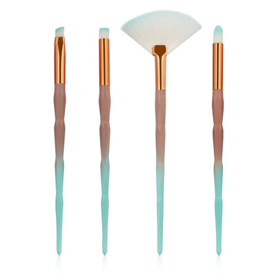 

MAANGE Colorful Makeup Brush 4Pc Makeup Brushes Set Powder Nylon Hair Foundation Face Eyeshadow Eyeliner Lip Cosmetic Brush