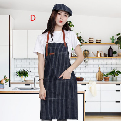 

Toponeto Kitchen Coffee Shop High-grade Leather Korean Version Of The Hanging Neck Denim