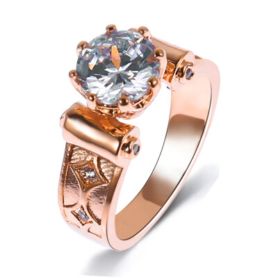 

Anniversasry Rings for Women Vintage Gold Color Ring Engagement Gift Ring Accessories