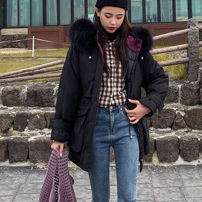 

Tailored Fashion Outerwear Long Sleeve Hooded Jackets Cotton-padded Pockets Bandage Coats