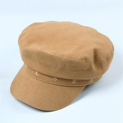 

New spring new corduroy hat womens casual 100-lap artists hat fashionable England style style cap