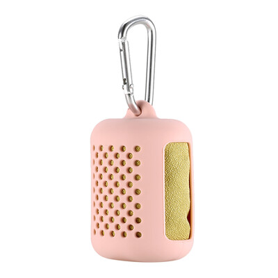 

Quick Dry Towel Camping Hiking Traveling Compressed Mini Towel with Silicon Case