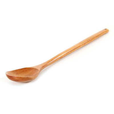 

Wooden long handle spoon spoon 335cm Creative Korean hot pot spoon Tableware kitchenware