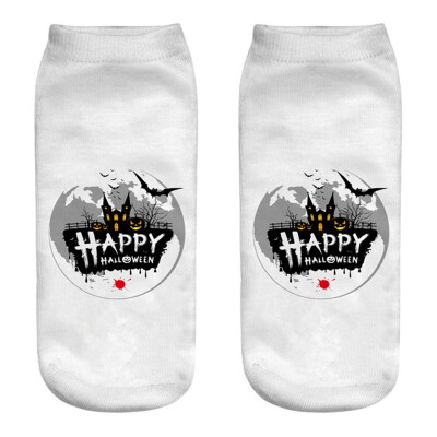 

New Funny Happy Halloween Socks 3D Printed Woman Socks Pumpkin Lantern Pattern Short Socks Party Supplies Harajuku Ankle Socks