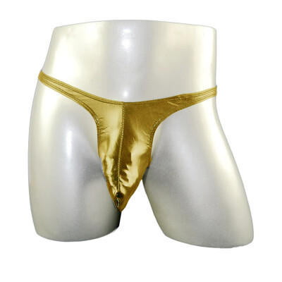 

Mens Sexy Shiny Briefs Underwear Low-rise Bikini G String Thong Swimwear