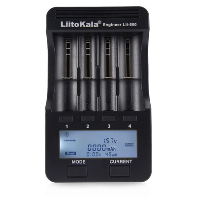 

Liitokala Lii - 500 Smart LCD Battery Charger for 18650 26650 16340 14500 10440 Batteries