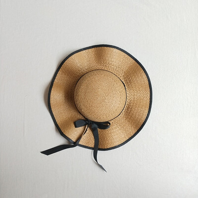 

Hat girl sun protection straw hat big eaves beach sun hat summer leisure all kinds of Han bannchao