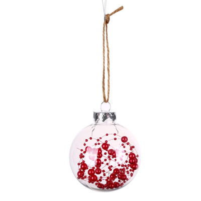 

Christmas Tree Pendant Hanging Home Ornament Christmas Decoration Ball With Pearl Rattan Window Hanging Decoration