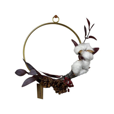 

Ins explosion models Nordic geometric metal wreath hemp rope wall hanging set home soft simulation green plant hanging ring