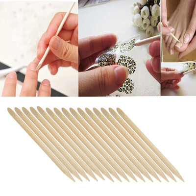 

Wooden Cuticle Pushers Remover Double Sided Nail Art Wood Stick Manicure Pedicure Tool