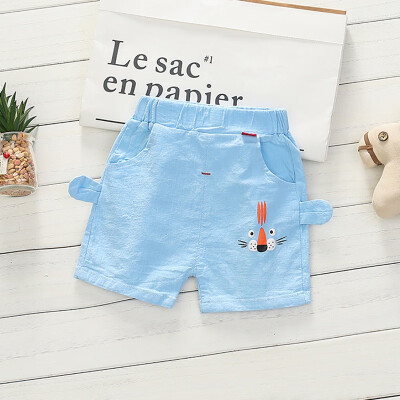 

Cotton Baby Boys Cartoon Print Short Pants Trousers Summer Kids Knee Length Casual Shorts Children Clothes