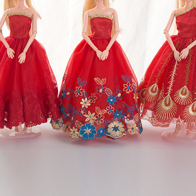 

YIWULA3PC Pure Wedding Dress For Doll Evening Party Clothes For Baby Dolls