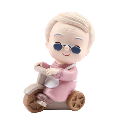 

Cute Resin Old Couple Figurines Grandpa Grandma Statue Gifts Anniversary Wedding Cake Topper For Birthday Wedding