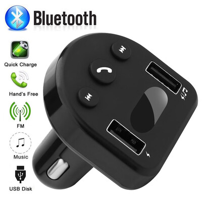 

〖Follure〗Car MP3 Player Music Player FM Transmitter Dual USB Car Charger Bluetooth U Disk