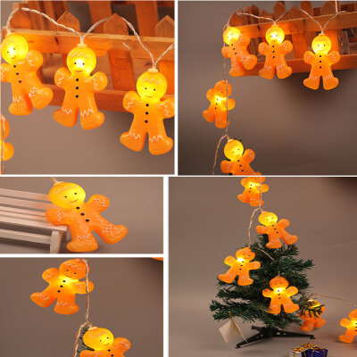 

〖Follure〗Christmas Gingerbread Men String Christmas Novelty string Lights 12M 10LED