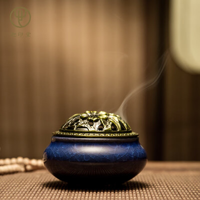 

Jiayintang sandalwood incense burner home indoor dish incense burner aromatherapy incense furnace ice cracking ceramic incense burner
