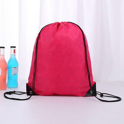 

1Pcs Solid Color Drawstring Tote Bag Cinch Gym Bags Storage Backpack Kids School Travel Bag