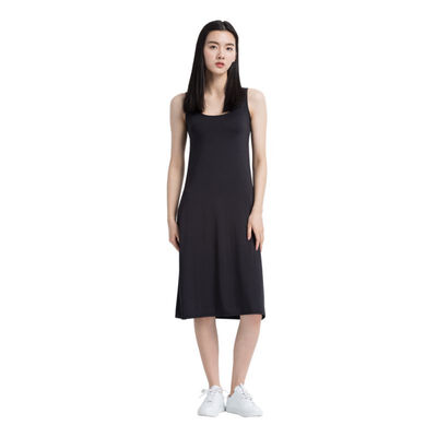 

Cotton Padded Home Tank Dresses Women Cozy Sleeveless Nightgown Sleep Lounge Dresses Female Solid Colour Soft Sleepwear MLXL