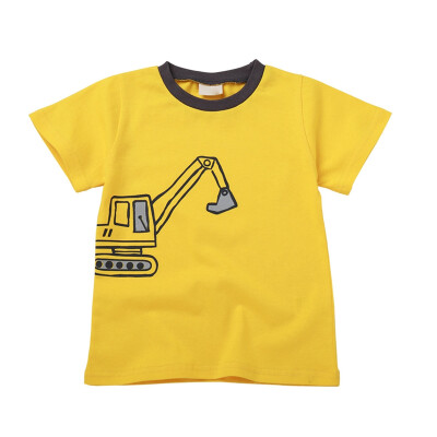 

Summer Boys T-Shirt Short Sleeve T-Shirts For Kids Cartoon Excavator Printed Tops Tees Shirts Casual Blouse Kids Clothes