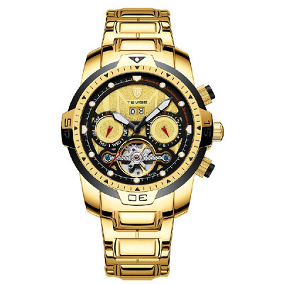 

TEVISE T816A Automatic Mechanical Movement Men Watch Self-Winding Manual Winding Wind-Up Skeleton Wrist Watch 3ATM Waterproof Lumi