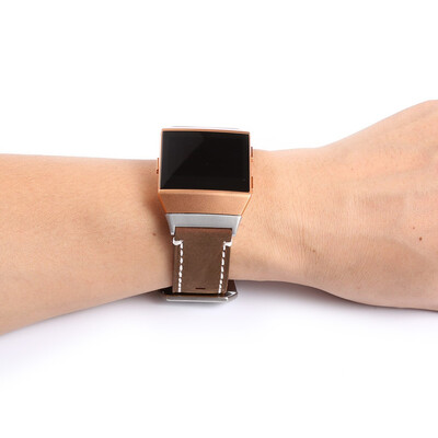 

〖Follure〗New Luxury Leather Band Bracelet Watch Band For Fitbit Ionic BK