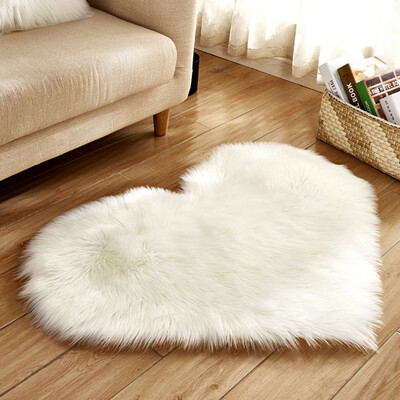 

Toponeto Wool Imitation Sheepskin Rugs Faux Fur Non Slip Bedroom Shaggy Carpet Mats