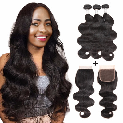 

Nami Hair Brazilian Remy Hair Body Wave 3 Bundles With Lace Closure 100 Human Hair Extensions With Lace Closure