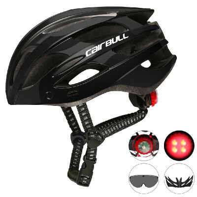 

Ultralight Bike Helmet with Safety Light Removable Visor Goggles Cycling Bicycle Safety Helmet 22 Vents for Road Mountain Bike