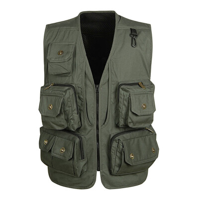 

Breathable Fishing Thin Vest Mutil-Pocket Photography Waistcoat Jacket PLUS Size