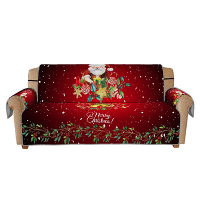 

Sofa Mat Soft Polyester Christmas Pattern Printed Sofa Set Decorative Covers Furniture Sofa Cushion Protector