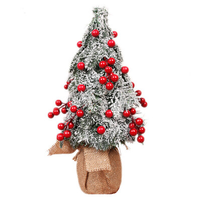 

Vintage Linen Desktop Small Tree Mini Fruit Snowflake Christmas Tree For Christmas Decoration Supplies