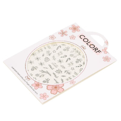 

Nail Sticker Sugar Leaf Flower Star Stick Pattern for Nail Art Decoration Glitter DIY Decals Manicure Set for Christmas