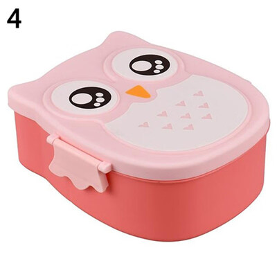 

Cute Owl Shape Lunch Box Plastic Food Storage Container Portable Bento Box