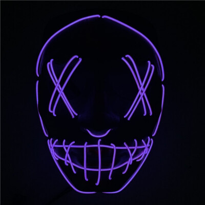 

Led Mask Halloween Party Masque Masquerade Masks Neon Mask Light Glow In The Dark Mascara Horror Glowing Masker Purge