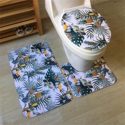 

Toponeto 3pcs Non-Slip Suction Grip Bath Mat Bathroom Kitchen Carpet Doormats Decor