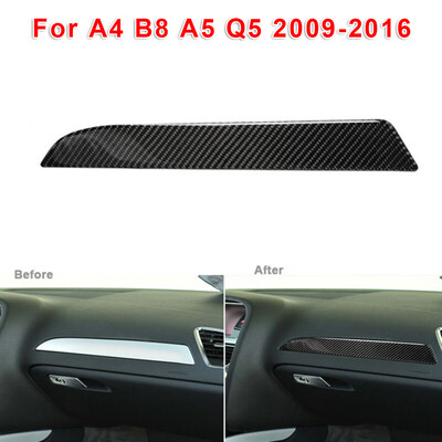 

Car Dashboard Console Decor Sticker Trim Carbon Fiber For A4 B8 A5 335mm45mm US