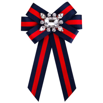 

Charm Bowknot Women Tie Bow Brooches Shirt Cloth Clip Scarf Brooches Pins SKY