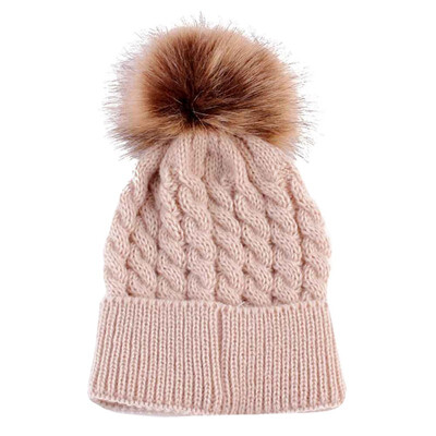 

Children Winter Hat For Girls Hat Knitted Beanies Cap Brand New Thick Baby Boy Cap Baby Girl Winter Warm Hat