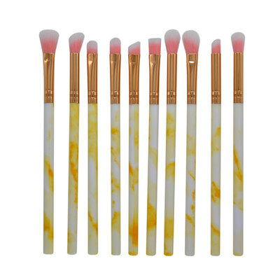 

10PcsSet Professional Marble Eyes Makeup Brushes Handle Eyeshadow Eyebrow Eyeliner Make Up Brush Comestics Tools
