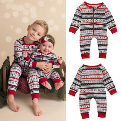 

Newborn Baby Boy Girl Christmas Bodysuit Jumpsuit Playsuit Clothes Outfit NEW