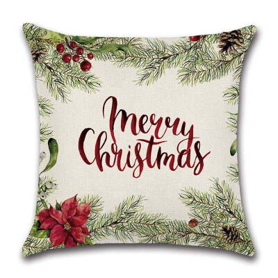 

Christmas Stocking Bell Garland Pattern Christmas Pillow Case Christmas Decorative Throw Pillow Cover for Indoor New Year Gift